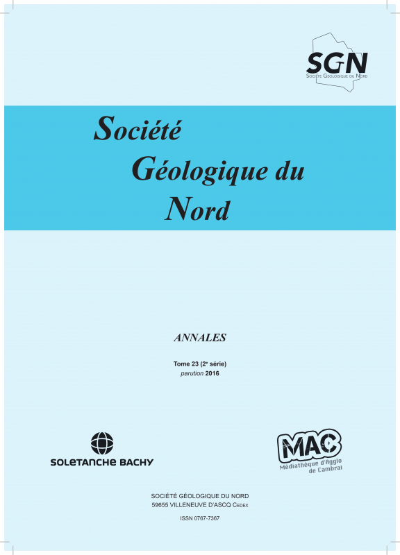 Couverture du numéro 23 des Annales de la SGN