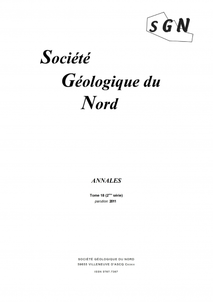 Couverture du numéro 18 des Annales de la SGN