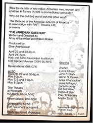 Image 1: The 1977 poster of The Armenian Question.