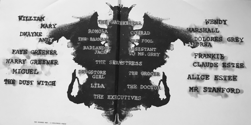 TDM “dramatis personae” (Punchdrunk & National Theatre, 4-5).