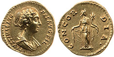 Figura 5: Faustina II / Concordia: RIC III, Antonino Pio, 500 A.